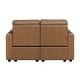 preview thumbnail 7 of 12, Orlin Faux Leather Rounded Track Arm 2-Piece Power Reclining Sofa Sets