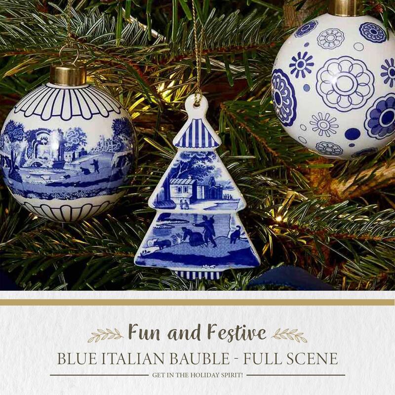 Spode Blue Italian Bauble - 2.6 Inch