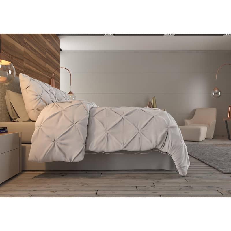 Nestl Pinch Pleat Down Alternative Ultra Soft Comforter Set