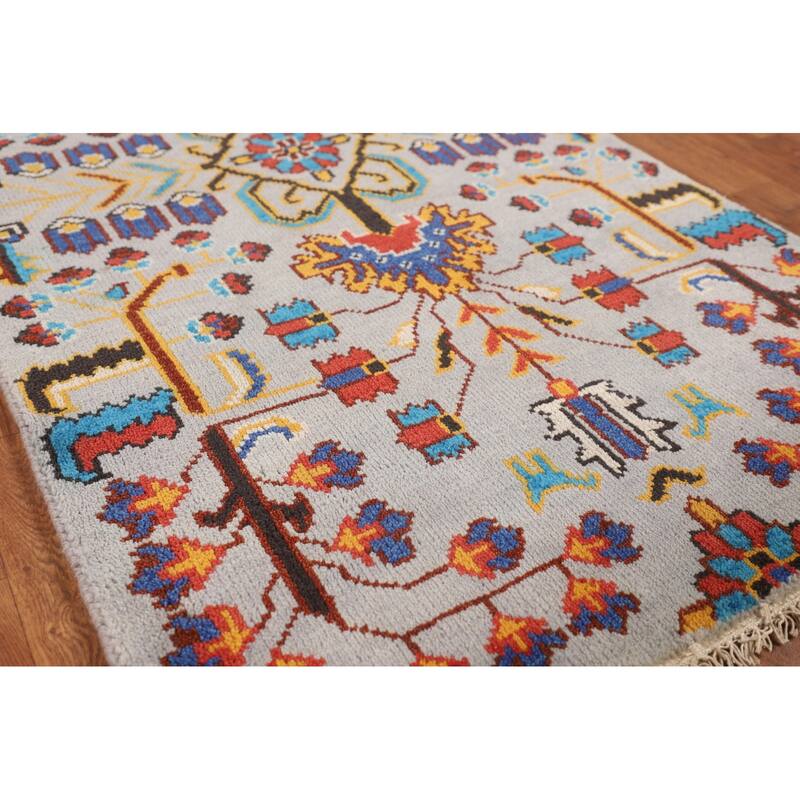 All-Over Ziegler Oriental Accent Rug Hand-Knotted Wool Carpet - 2'9" X 5'0"