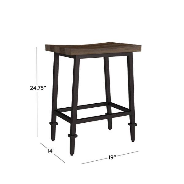 Hillsdale Trevino Metal Backless Counter Height Stool, Set of 2 24