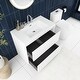 preview thumbnail 57 of 152, Floating Bathroom Vanity with Integrated Resin Top