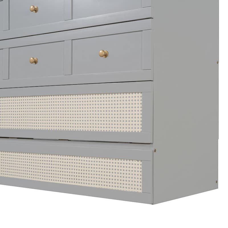 Full Size Murphy Bed with Large Drawers For Bedroom
