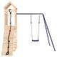 preview thumbnail 13 of 17, vidaXL Swing Set Outdoor Backyard Wooden Playground Equipment for Kids Age 3-8