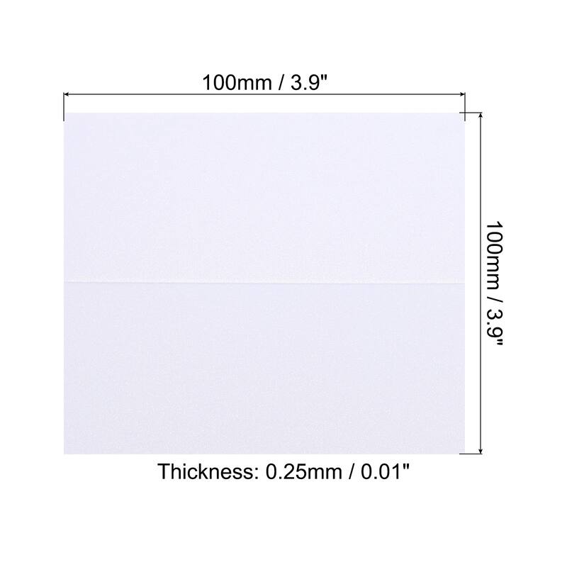Table Name Place Cards,25Pcs Favor Decor Foldable Blank Card, White