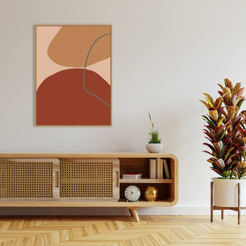 Subtile by Yopie Studio Framed Canvas Wall Art Print - Sylvie Maple