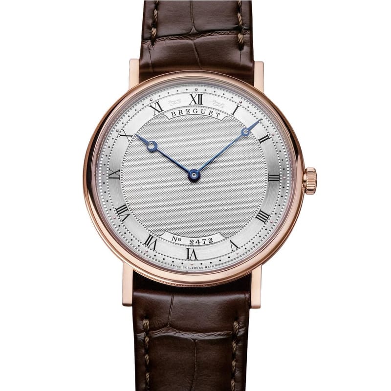 Breguet Classique Gold Automatic Ultra Slim Men's Watch - Brown Croc, Rose Dial