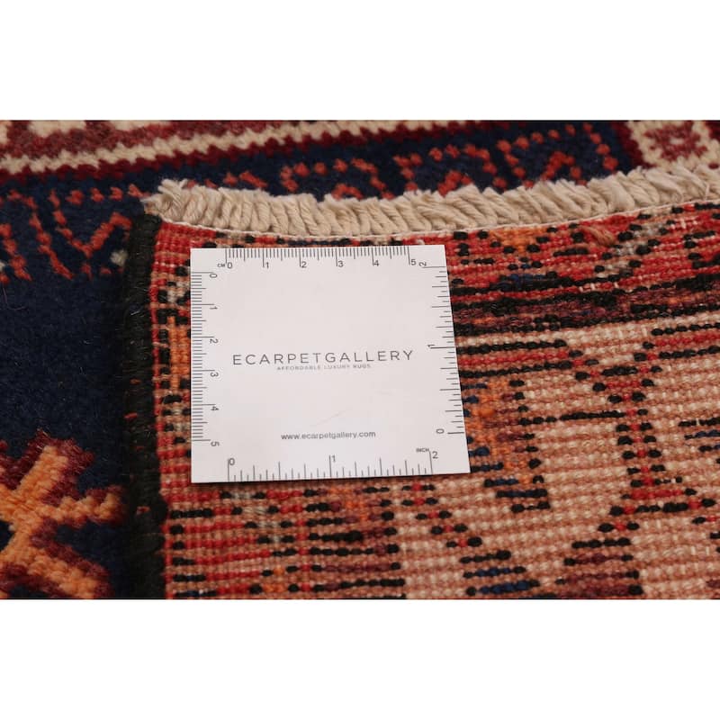 ECARPETGALLERY Hand-knotted Melis Vintage Navy Wool Rug - 5'1 x 7'0
