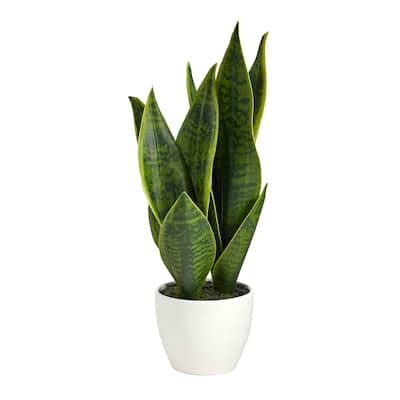 16" Sansevieria Artificial Plant - 4"