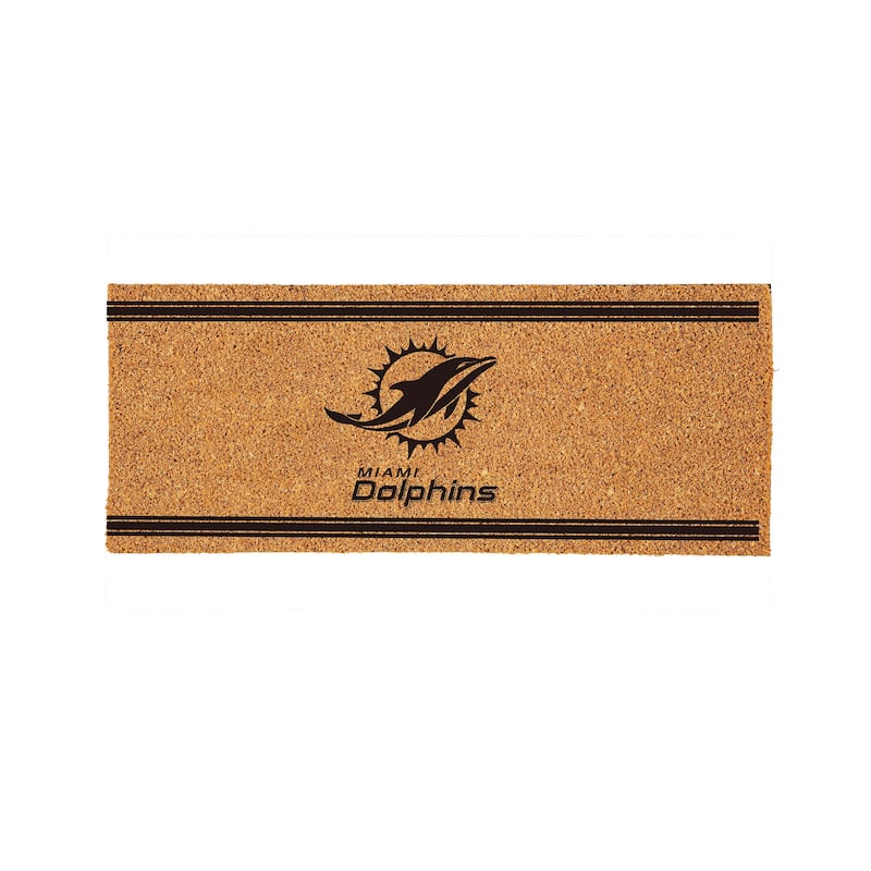 Miami Dolphins Monochrome Indoor/Outdoor Coir Door Mat