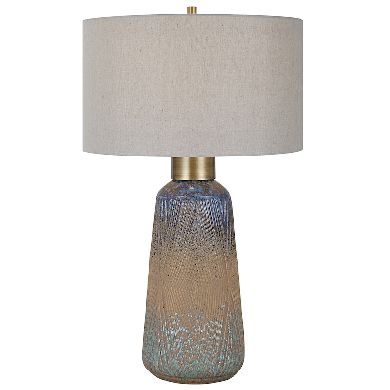 Uttermost Western Sky Ceramic Table Lamp - 29"H,   Shade 10"H x 17"Dia.