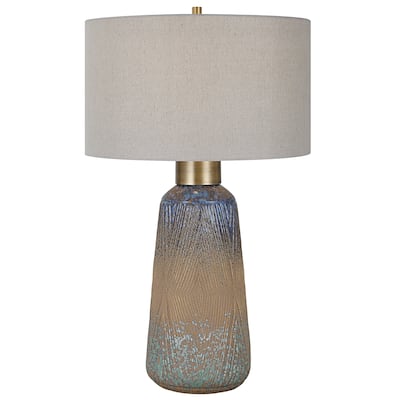 Uttermost Western Sky Ceramic Table Lamp - 29"H,   Shade 10"H x 17"Dia.
