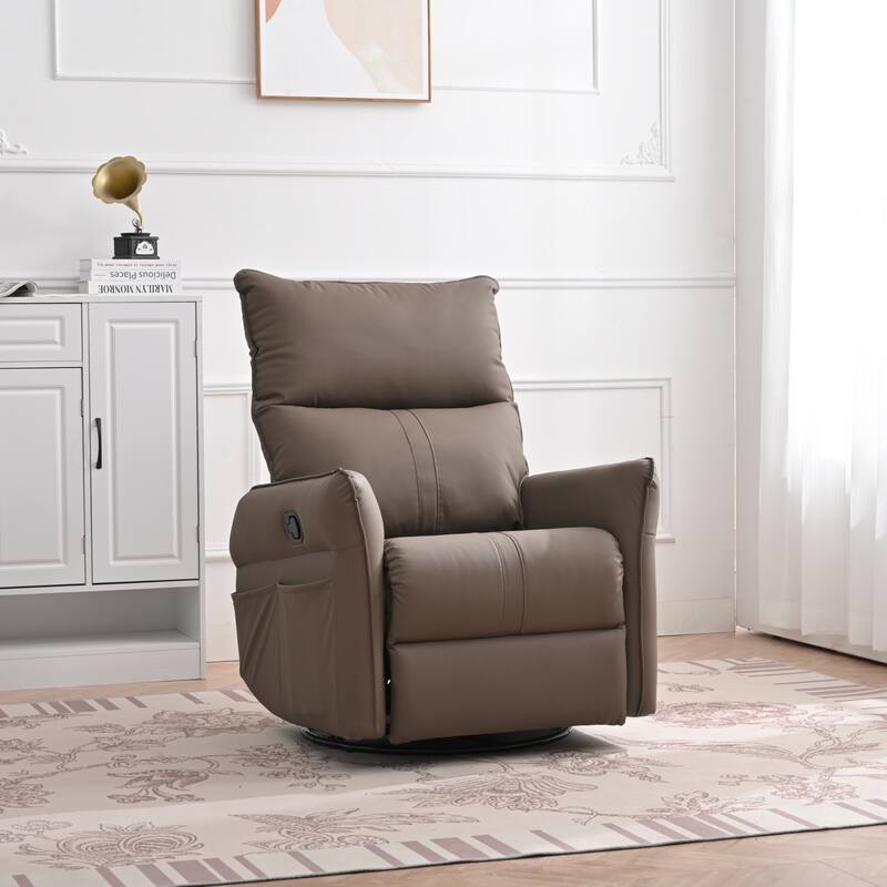 Ouyessir Glider Recliner Rocker Recliner Swivel Recliner Chair Accent Chair - Brown