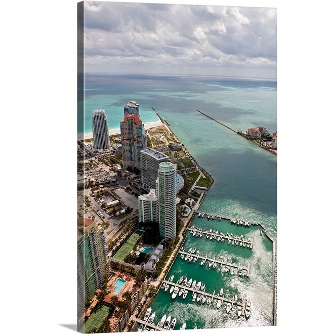 Shop Aerial View Of City At The Waterfront Miami Miami Dade