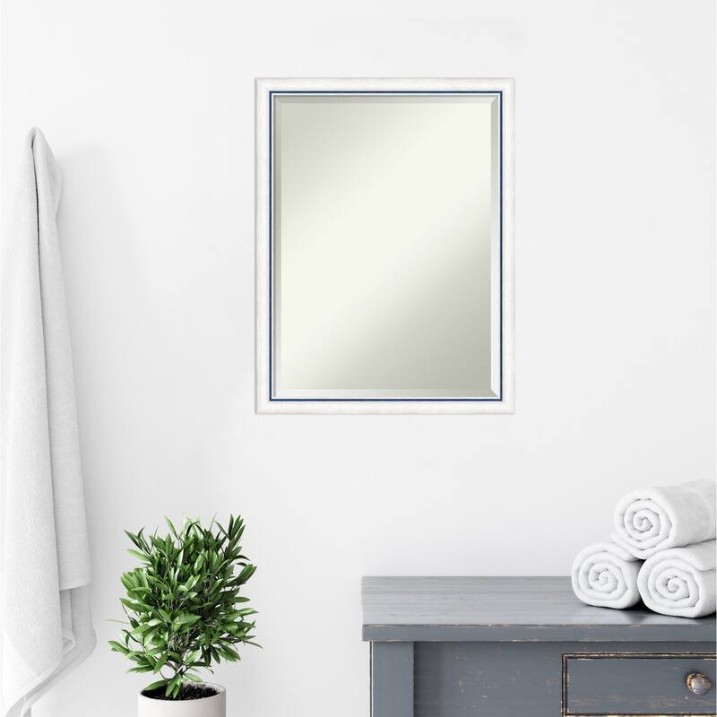Morgan Beveled Wood Framed Bathroom Vanity Wall Mirror