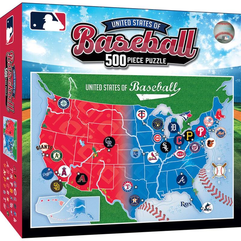 MLB League Map 500 Pc Jigsaw Puzzle Fun for Adults & Kids