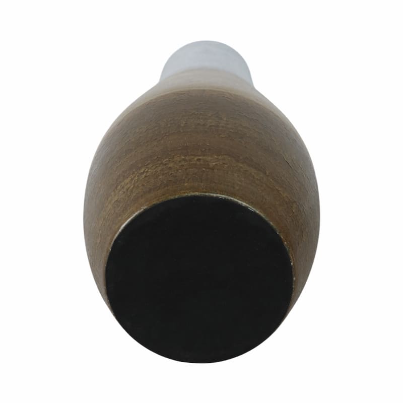 Glass Vase in Boho Style with Tapered Neck and Textured Finish