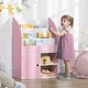preview thumbnail 3 of 10, Multi-Purpose Kids Toy Storage Organizer Bookshelf with Cabinet
