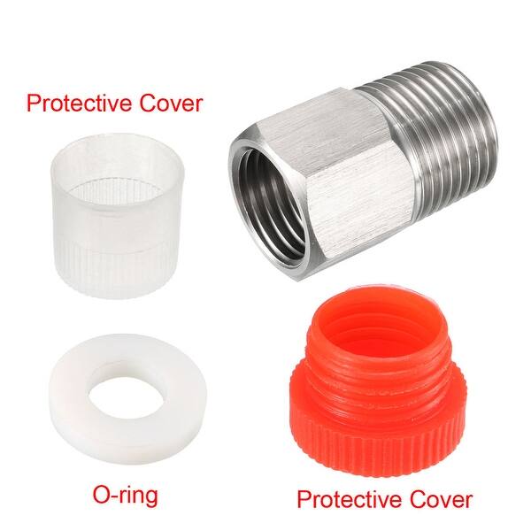 Shop Pressure Gauge Adapter Pipe Fitting 3 8 Male Pipe X M14 Female Pipe With O Ring G3 8 X M14 On Sale Overstock