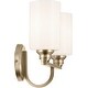 preview thumbnail 7 of 9, Kichler 55225 Gioe 2 Light 14" Wide Vanity Light with Opal Glass