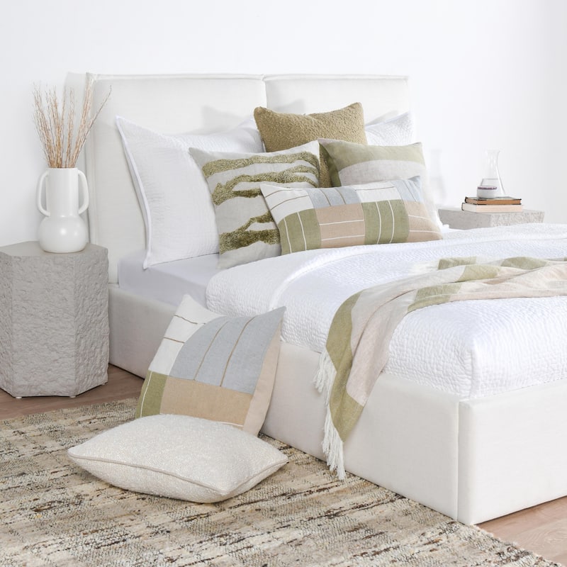 Villa by Classic Home Passage 22" Belgian Linen Blend Throw Pillow