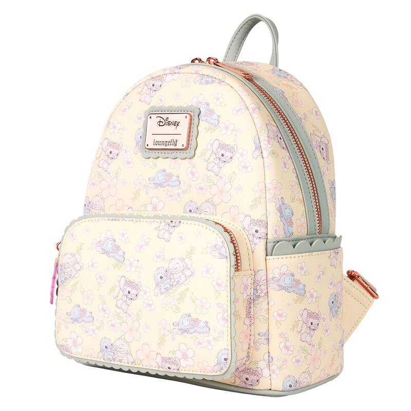 Stitch & Angel Cherry Blossom All-Over Print Mini Backpack
