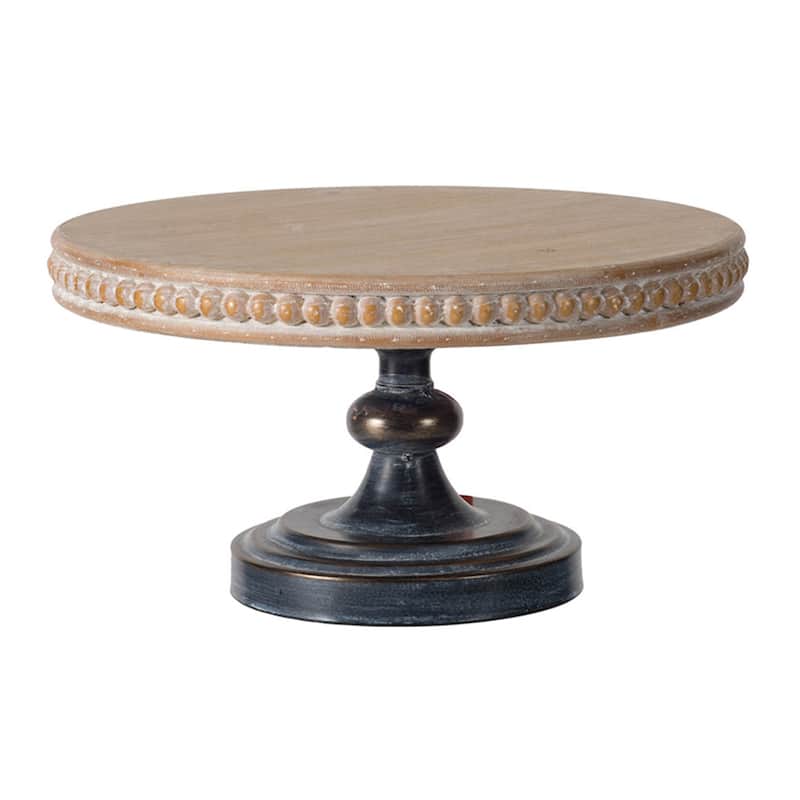 Wooden Display Stand with Beaded Trim