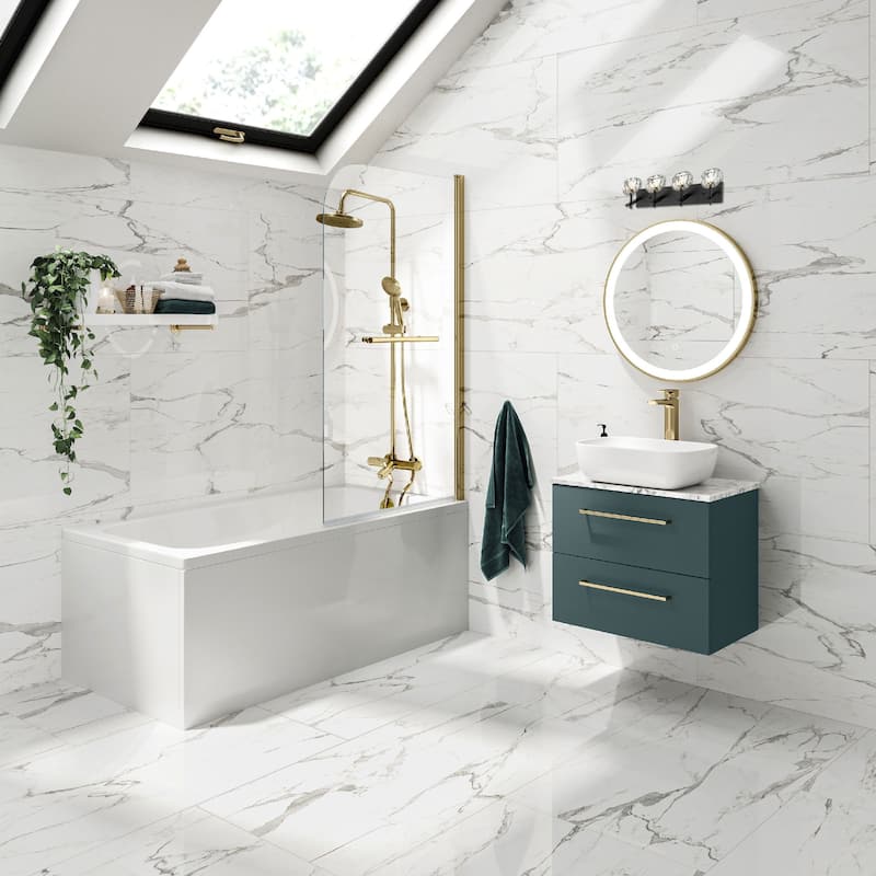 4 Light Black Vanity With Clear Crystal Shades
