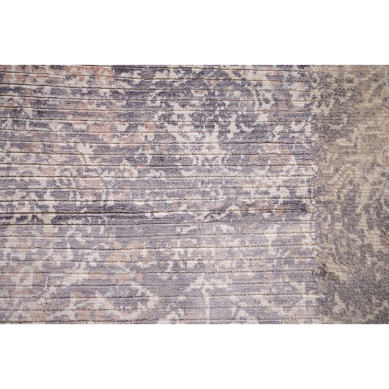 All-Over Abstract Oriental Accent Rug Handmade Wool Carpet - 2'8" x 4'9"