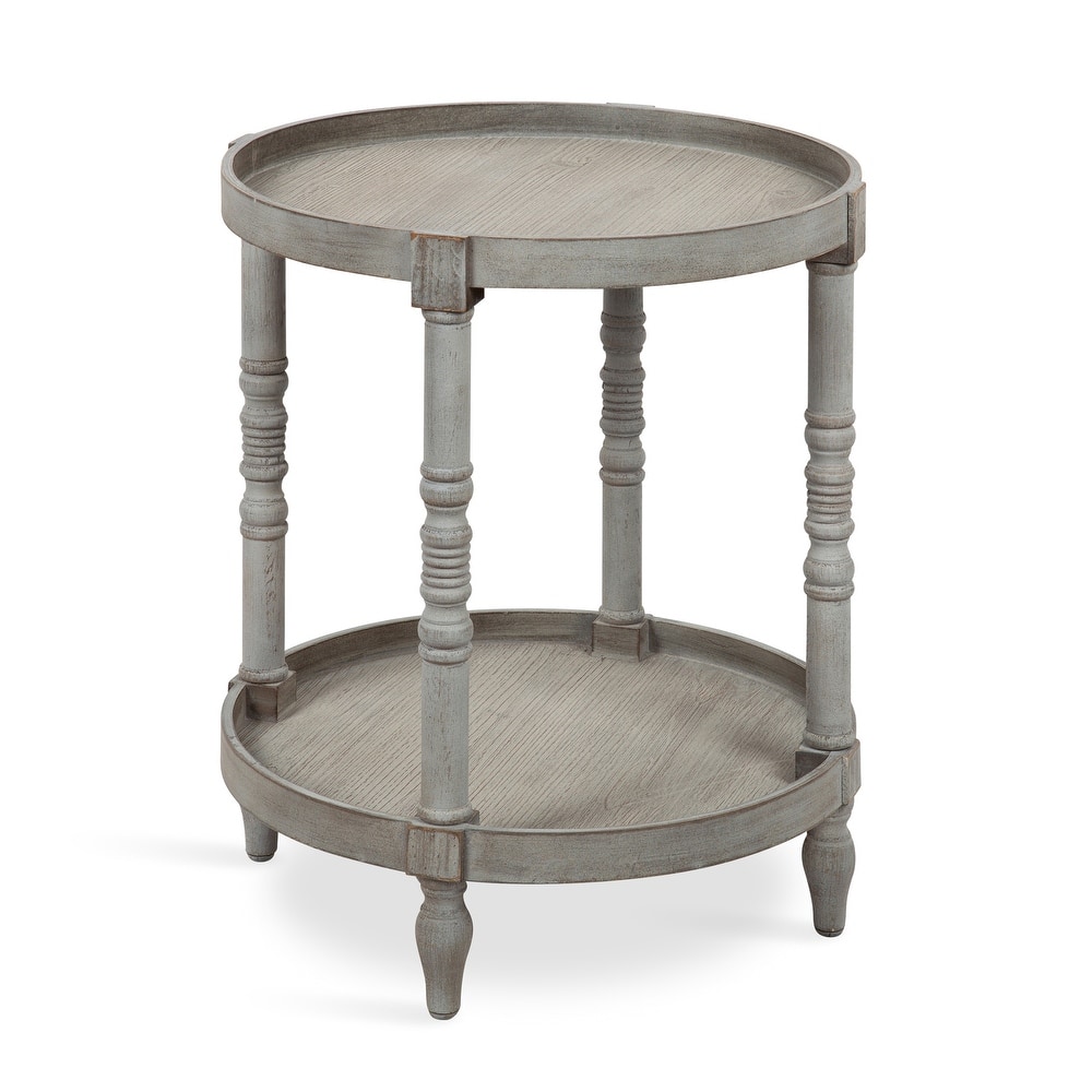 Kate and Laurel Bellport Round Wood Side Table