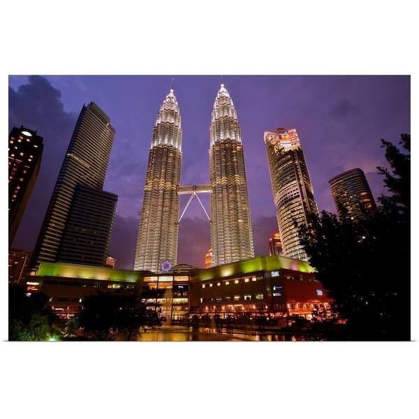 Shop Petronas Twin Towers And Suria Klcc Shopping Complex Kuala Lumpur Malaysia Poster Print Overstock 16441408