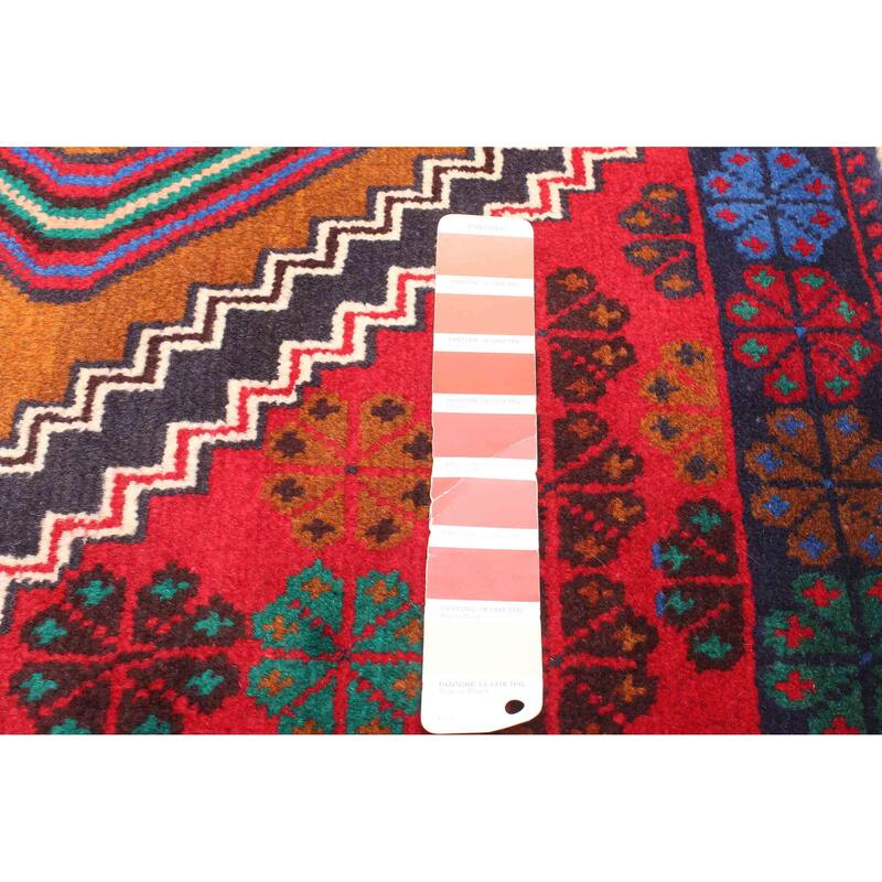 ECARPETGALLERY Hand-knotted Teimani Red Wool Rug - 2'9 x 5'1