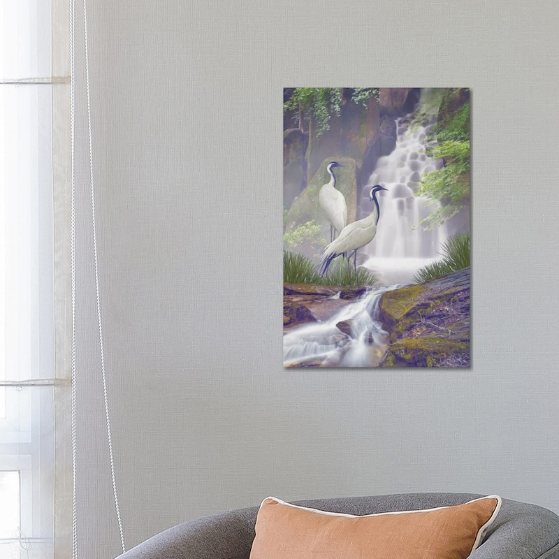 iCanvas "Mistic Crane Falls" by Steve Hunziker Canvas Print - 26x18x1.5