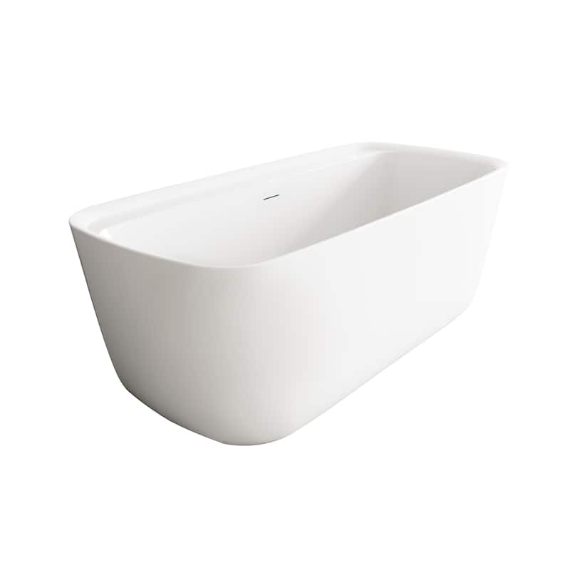 Chad Soaking Bathtub in Glossy White