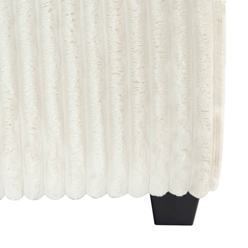 SAFAVIEH Couture Lynzie Plush Corduroy Storage Bench - 55"W x 21"D x 19"H