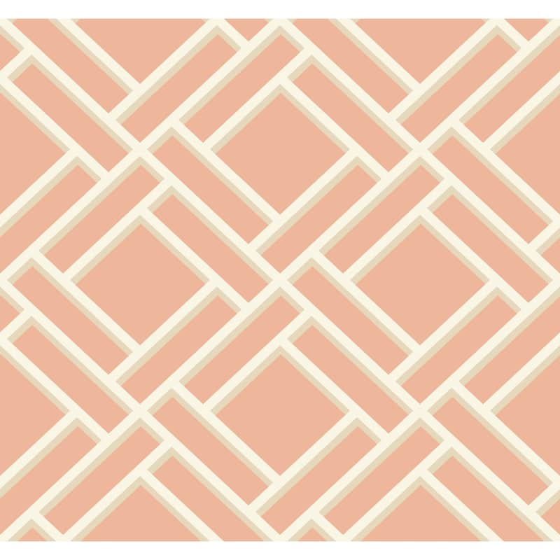 Seabrook Designs Lillian August Block Trellis Unpasted Wallpaper