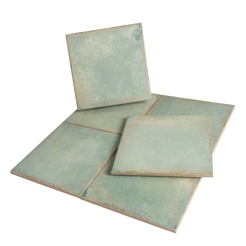 Faenza 8x8 Dusty Sage Green Porcelain Square Wall and Floor Tile (6.46 sq ft/case) - 15 Pack