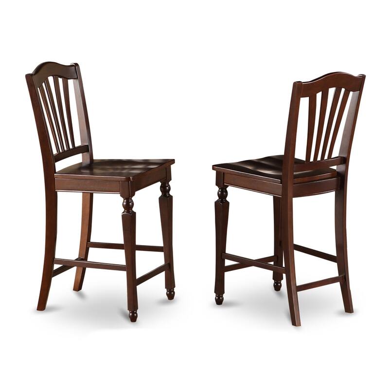 HomeStock 9-Piece Square Mahogany Finish Solid Wood Top Dining Table with 8-Chairs with Lattice Back