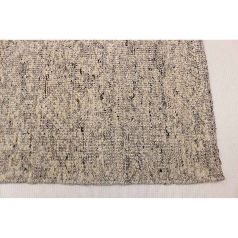 ECARPETGALLERY Hand-knotted Tangier Light Grey Wool Rug - 8'1 x 10'1