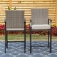 preview thumbnail 20 of 20, MAISON ARTS 3/5-Piece Patio High Bar Stool Set Rattan Chair Back Cushioned High Bar stool & Steel High Table