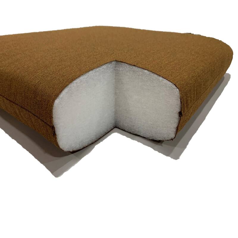Sunbrella Solid Fabric 2-Piece Indoor/Outdoor Seat Pad Cushion, 18"W x 18"L