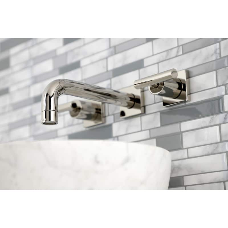 Manhattan Two-Handle 3-Hole Wall Mount Bathroom Faucet