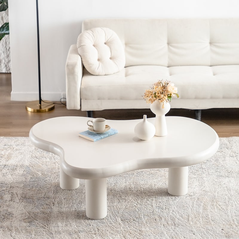46.1"Cloud Coffee Table Modern Coffee Table Easy Assembly Coffee Table