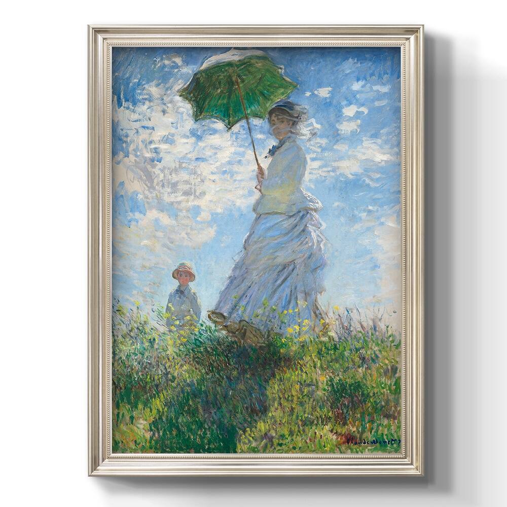Woman with a Parasol  Premium Framed Canvas- Ready to Hang
