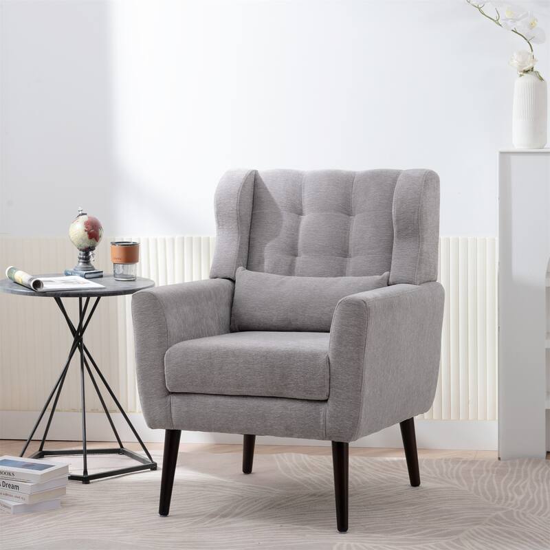 Desk Chair Grey Upholstered Arm Chair Office Chair Club Chair