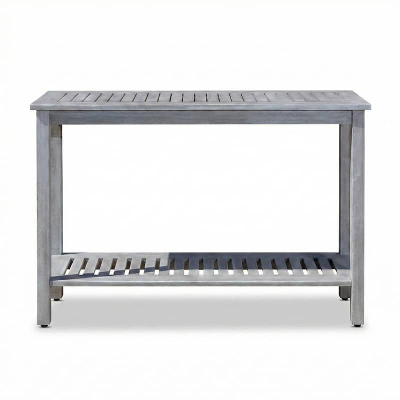 DTY Outdoor Living Longs Peak Eucalyptus Console Table - Silver Gray
