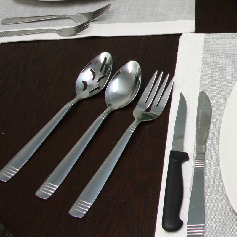 Palmdale Plus 55 Piece Stainless Steel Service For 8 Silverware Set