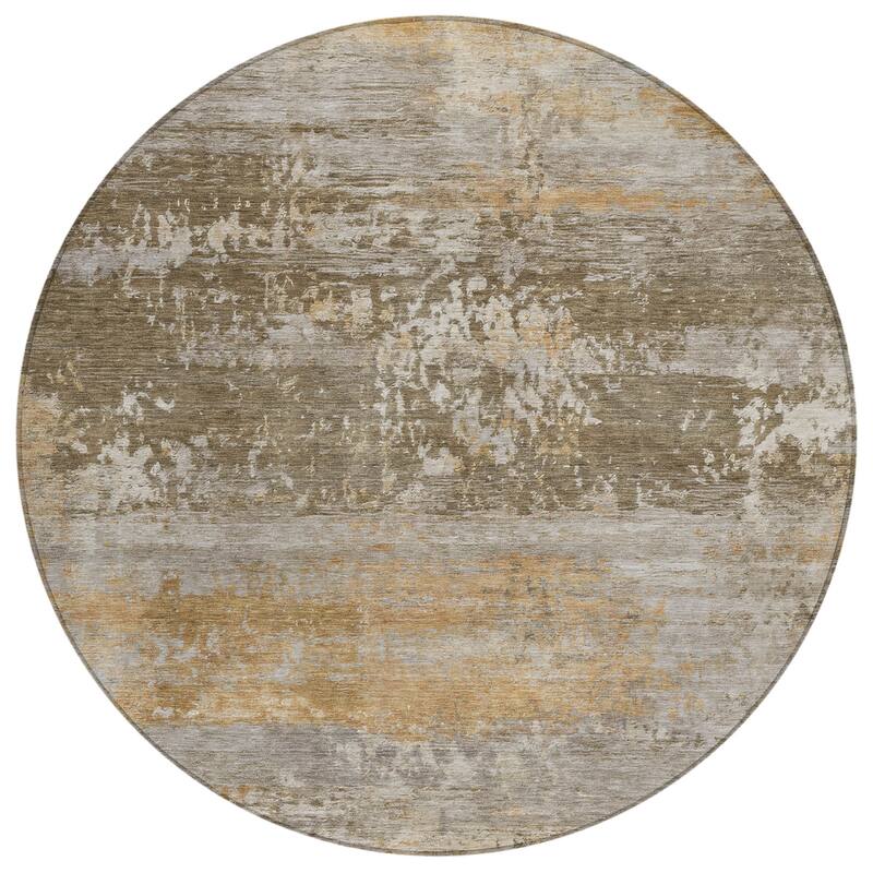 Machine Washable Indoor/Outdoor Contemporary Chantille Rug