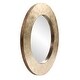 preview thumbnail 3 of 5, Allan Andrews Round Wood Framed Textured Metal Wall Mirror - 36"D