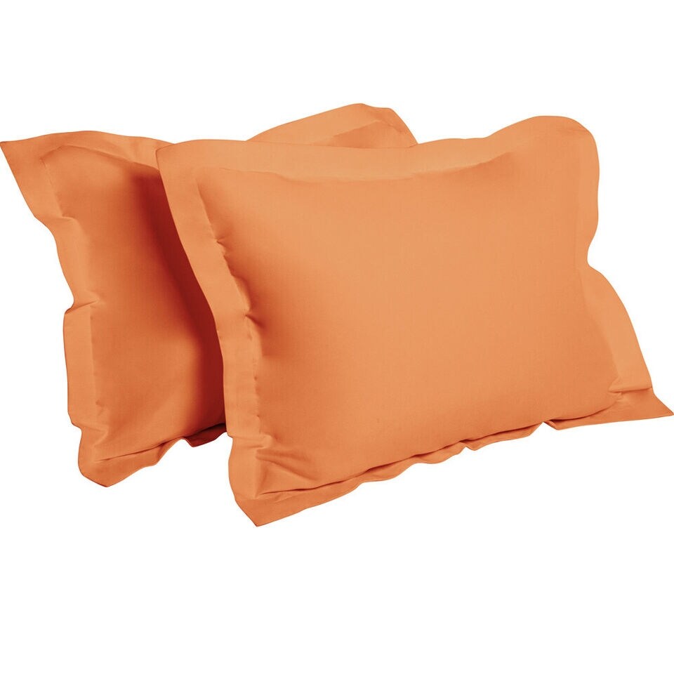 Orange euro cheap pillow shams